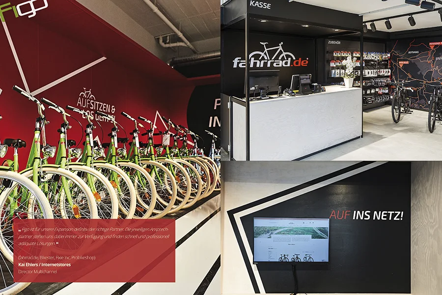 Fahrrad.de - Referenz der Figo Gmbh, Ladenbau, Shopdesign, Shopkonzepte