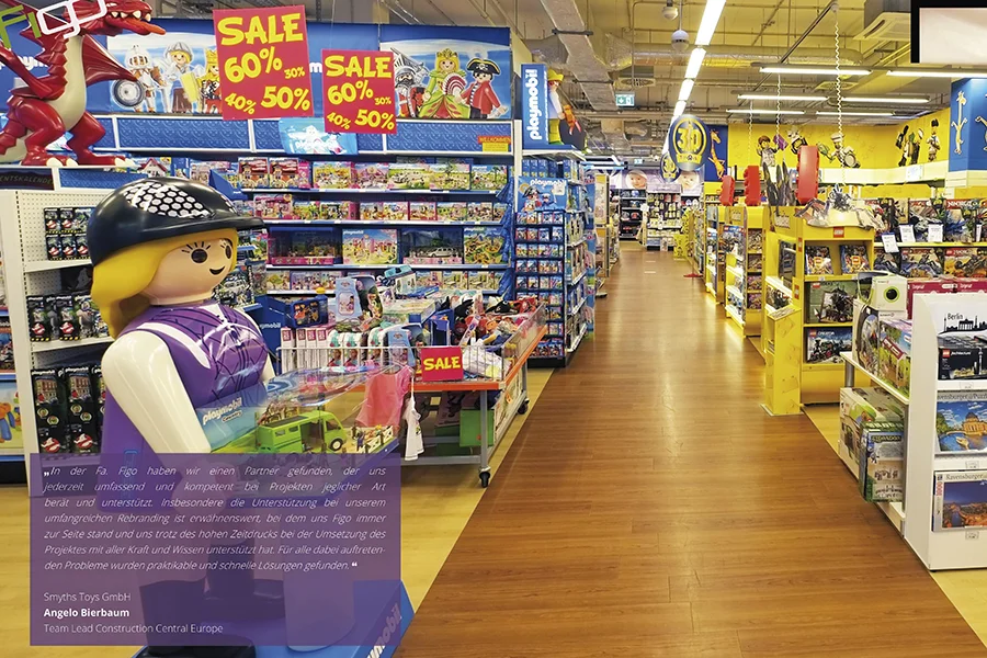 Smyths - Referenz der Figo Gmbh, Ladenbau, Shopdesign, Shopkonzepte
